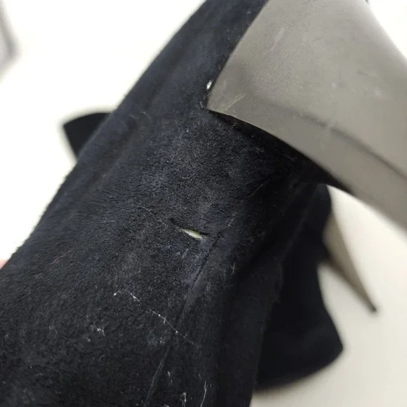 Giuseppe Zanotti Womens Boots OTK Black Suede Leather Thigh High Heel Shoe 40 10 - Picture 15 of 15